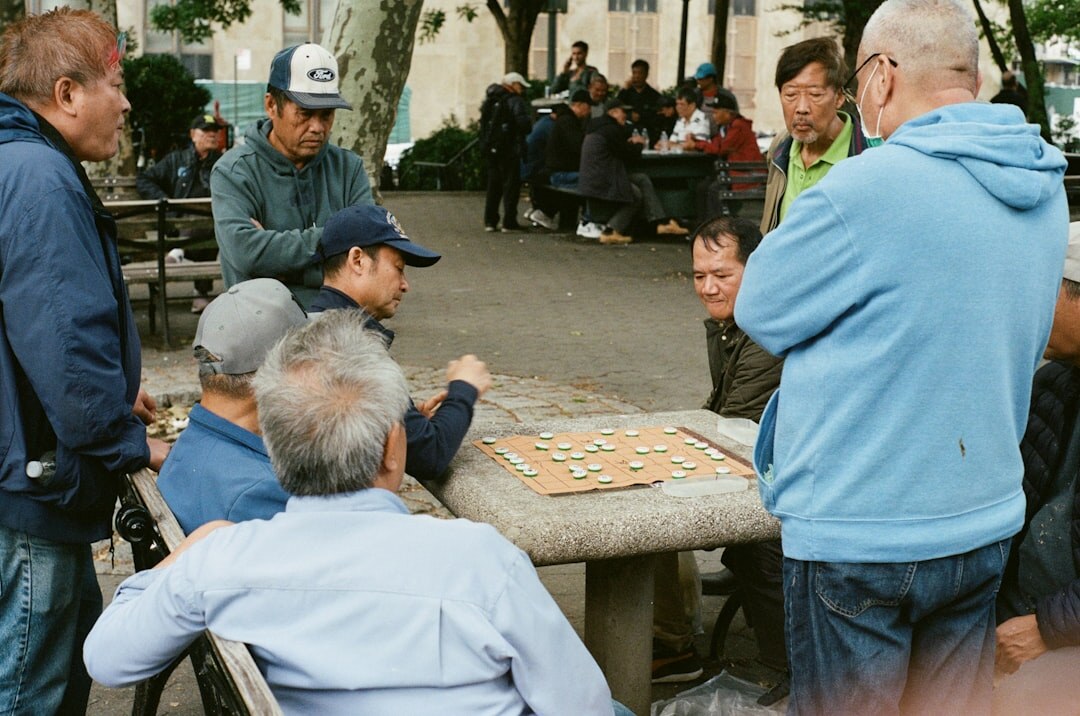 elderly people playing games