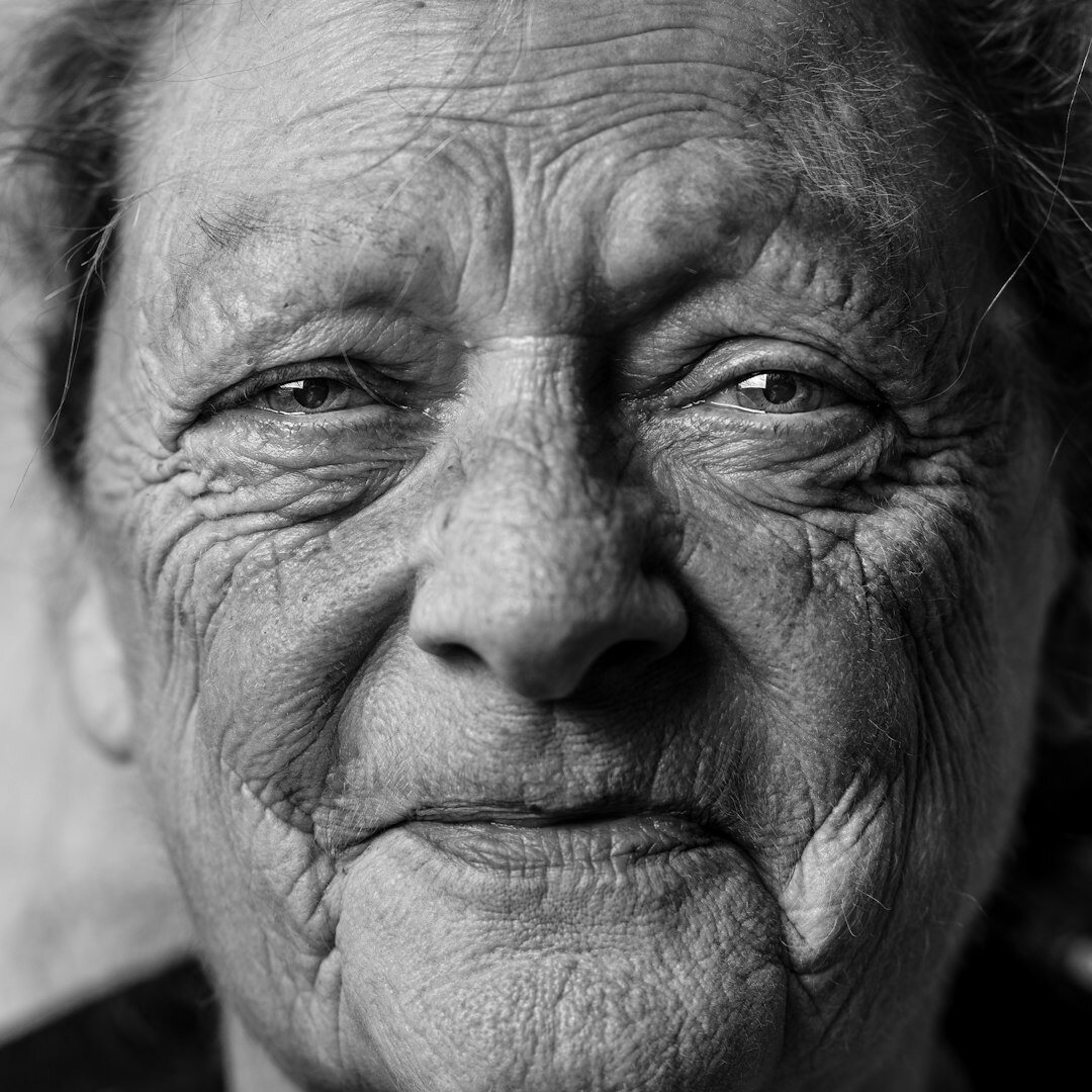 Portrait of a joyful senior woman outdoors